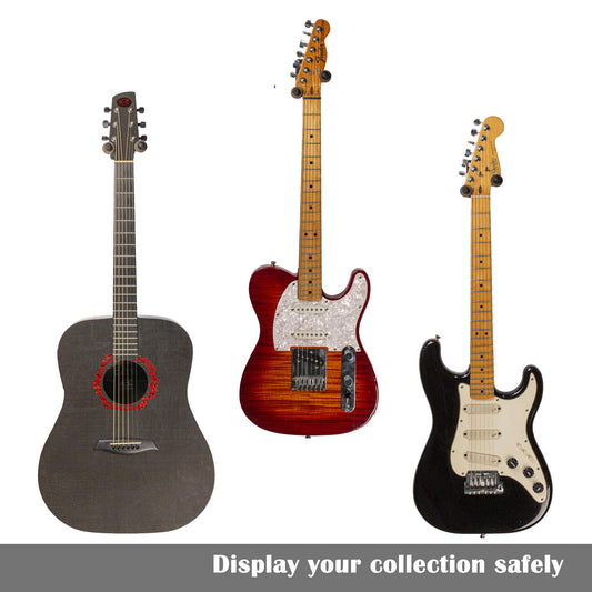 String Swing Metal Guitar Wall Mount for Classical Guitars - Home and Studio Hanger BCC11W (Black)