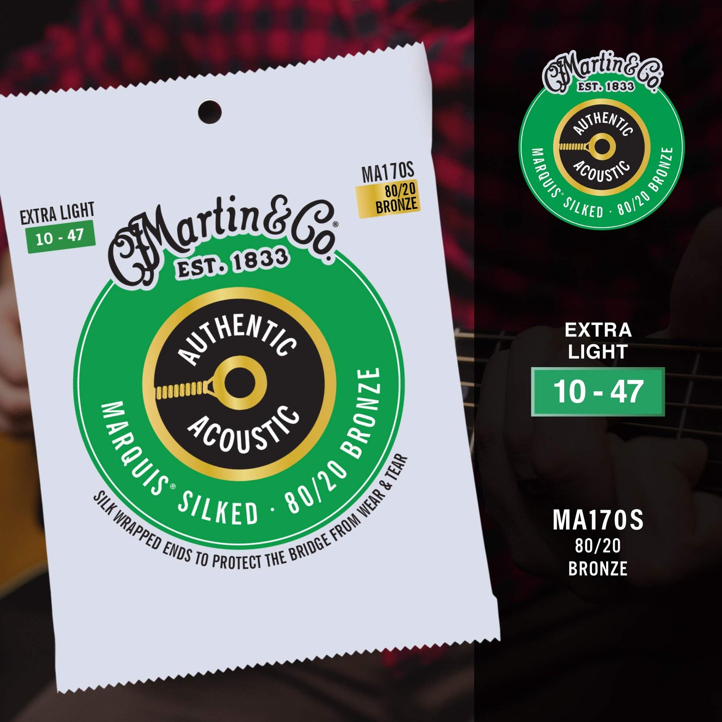 Authentic Acoustic Marquis® Silked Guitar Strings 80/20 Bronze
