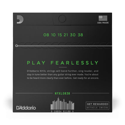 D’Addario NYXL0838 Nickel Plated Electric Guitar Strings,Extra Super Ligh