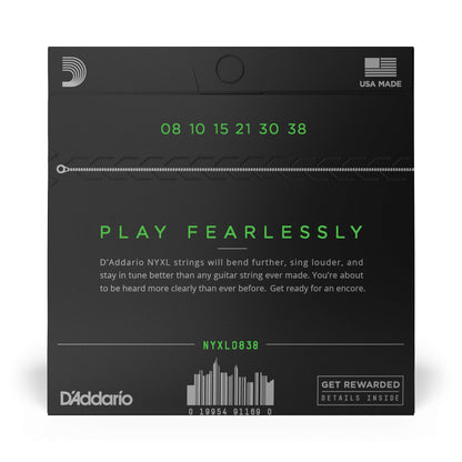 D’Addario NYXL0838 Nickel Plated Electric Guitar Strings,Extra Super Ligh