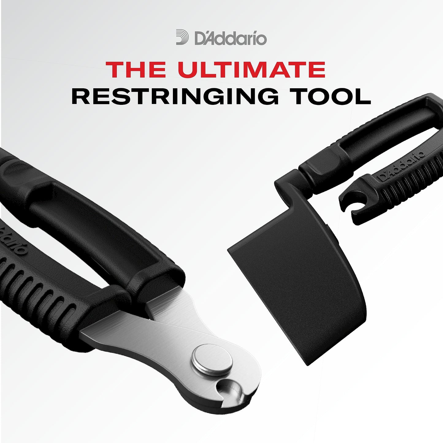 D'Addario Accessories Bass Pro-Winder - Bass Guitar String Winder and Cutter, Bridge Pin Puller - Ultimate Ergonomic All in One Bass Tool - Black