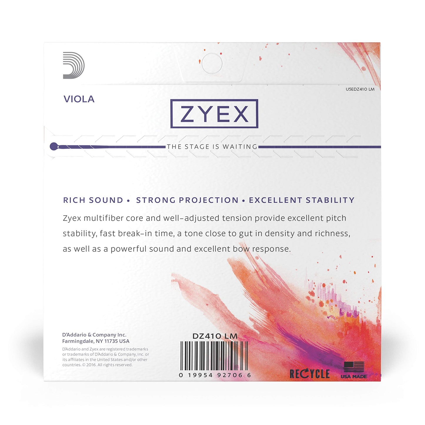 D'Addario Zyex Viola String