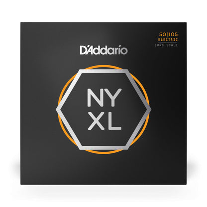 D'Addario NYXL50105 Nickel Wound Bass Guitar Strings, Medium, 50-105, Long Scale