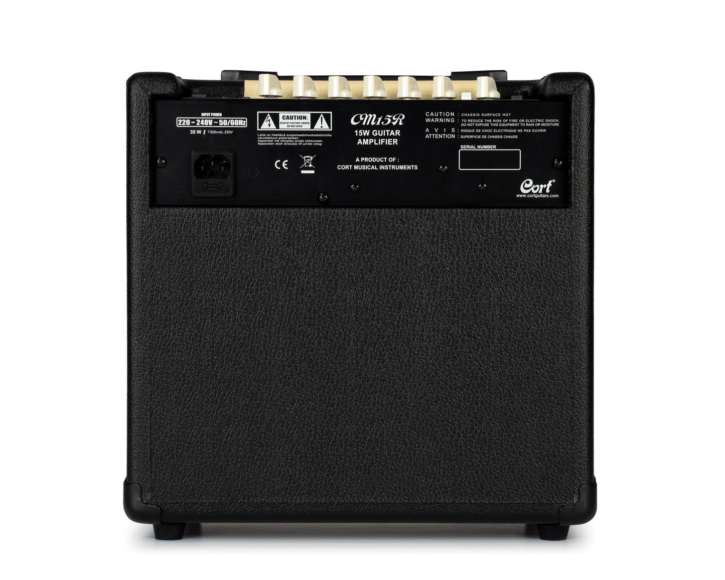 Cort CM15R-BK 15 Watt 1 x 8 Combo Guitar/Bass Amplifier, Black