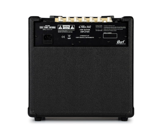 Cort CM15R-BK 15 Watt 1 x 8 Combo Guitar/Bass Amplifier, Black