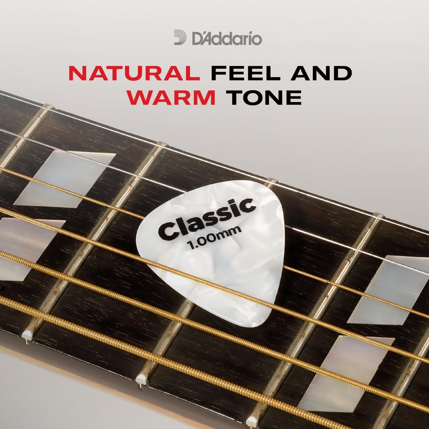 D'Addario Celluloid Guitar Picks - Guitar Accessories - Guitar Picks for Acoustic Guitar, Electric Guitar, Bass Guitar - Natural Feel, Warm Tone