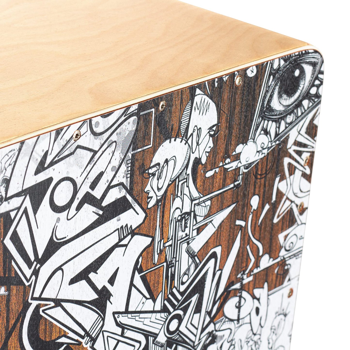 Sela Percussion Art Series Cajon Birchwood Box Drum with Internal Snares, Made in Germany, 2 Year Warranty (SE173)