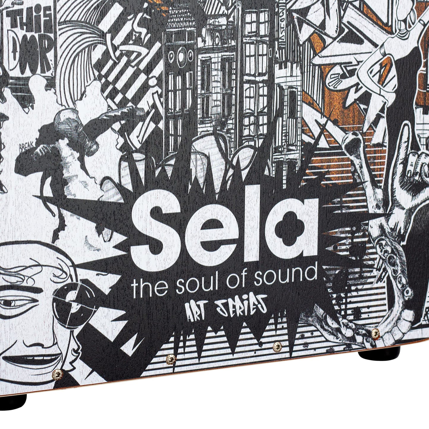 Sela Percussion Art Series Cajon Birchwood Box Drum with Internal Snares, Made in Germany, 2 Year Warranty (SE173)