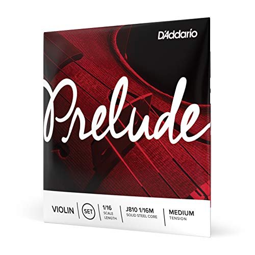 D’Addario Prelude Violin String Set, 1/4 Scale Medium Tension – J810 1/4M - Solid Steel Core, Warm Tone, Economical and Durable – Educator’s Choice for Student Strings – 1 Set