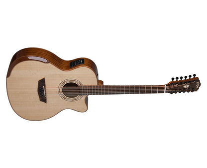 Washburn Comfort Deluxe Series 12 String Acoustic-Electric Guitar, Right, Natural (Other)