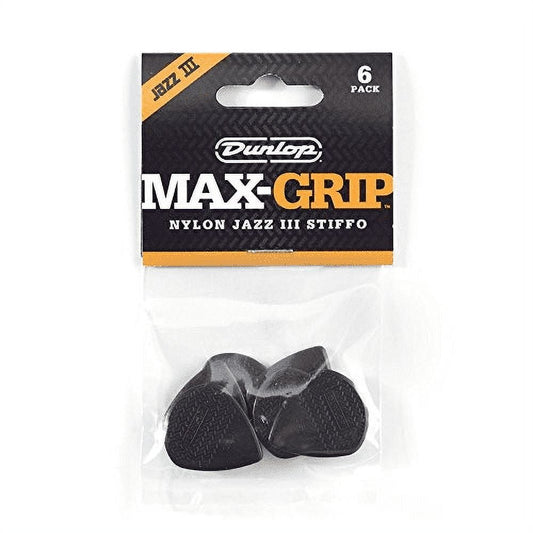 Dunlop Max Grip Jazz III Guitar Pick Player\'s Pack, Black